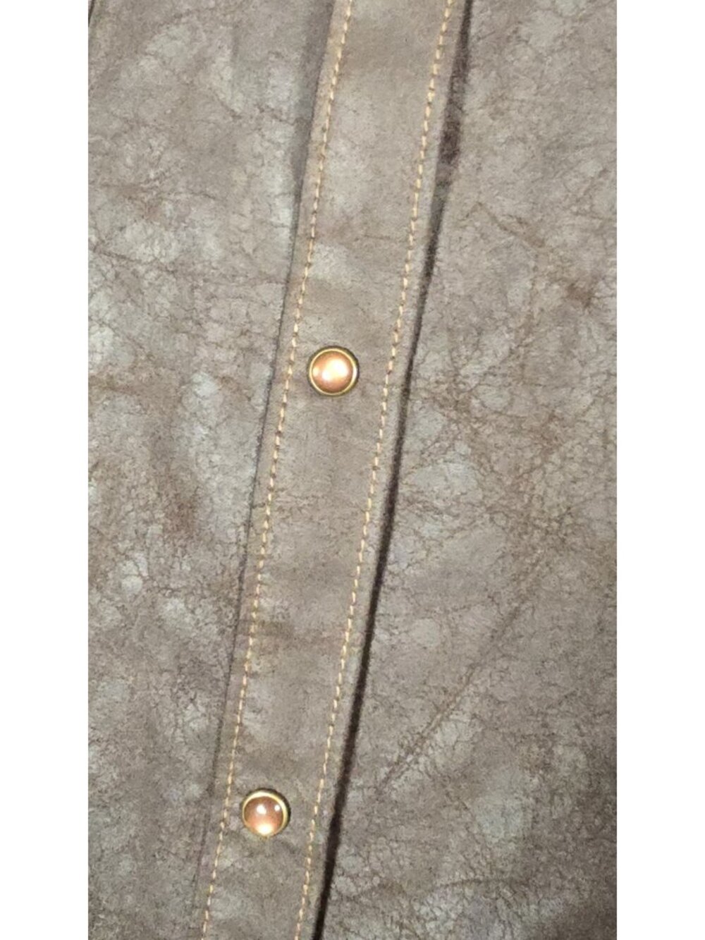 Legacy Falls Faux Leather Pearl Snap Shirt Shacket Rodeo Cowgirl Western Women L - Picture 12 of 13